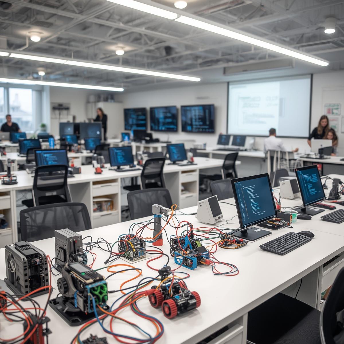 ambiente dedicato allo sviluppo del pensiero computazionale attraverso kit di robotica, dispositivi programmabili e attività di coding orientate alla progettazione e alla sperimentazione.